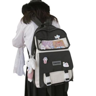 Imagem de Mochila Bolsa Feminina Estilosa Escola Faculdade Volta Aulas Trabalho 