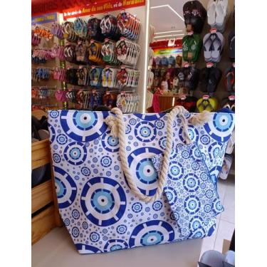 Imagem de Bolsa de praia grande olho grego
