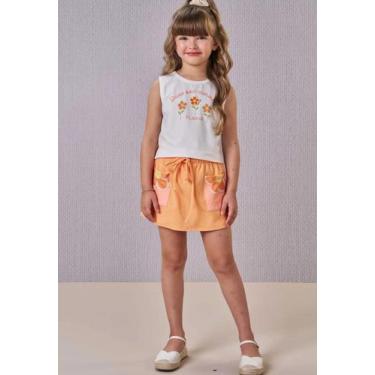 Imagem de Conjunto de Blusa Menina Boxy Infanti, 3, Laranja