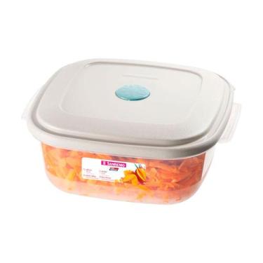 Imagem de Pote Plástico Quadrado Baixo Vac Freezer Cappucino 1,3L - Sanremo, Cin