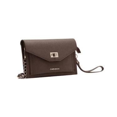 Imagem de Bolsa Feminina Chenson Original Transversal 3484933, Marrom, Único