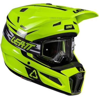 Imagem de Capacete Leatt 3.5 - Brinde Óculos 3.5 Vizion, Amarelo flúor, 62