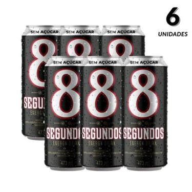Imagem de Energético 8 Segundos Tradicional Zero Açucar 6 un de 473 ml - Funada
