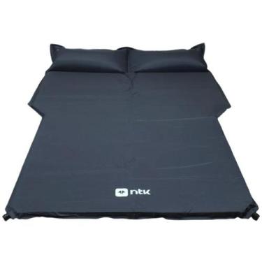 Imagem de Colchão Casal Auto Inflável 180x130x5cm Poliéster PVC Doblo NTK, Cinza