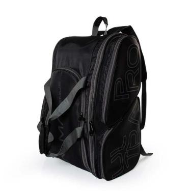 Imagem de Raqueteira Pro Beach Tennis para 4 Raquetes Alma Genius, Preto