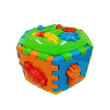 Imagem de Cubo Interativo Animais Tampa Verde - Cod. 575 - Divplast