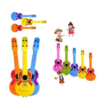 Imagem de Brinquedo Violão Educativo Estimula Coordenação Audição Tato - DUTATI