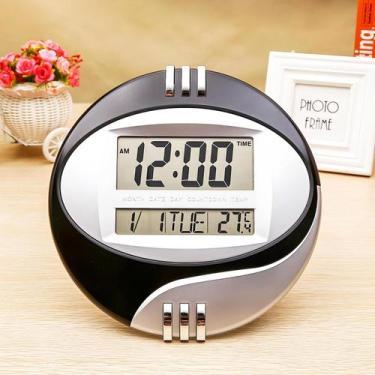 Imagem de Relógio Digital Mesa E Parede Com Sensor de Temperatura Calendário Lua