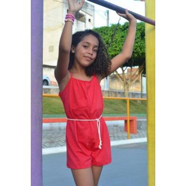 Imagem de macacao infantil feminino vermelho - jeito traquino