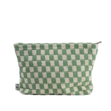 Imagem de Necessaire Imaginarium Xadrez Verde g Poliéster 26CM X 17CM X 5CM Verde Menta Feminina