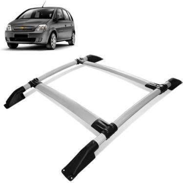 Imagem de Rack De Teto Bagageiro Meriva 2002 a 2012 Tubolar Prata - Track
