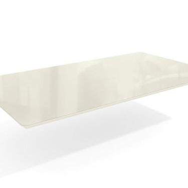 Imagem de Tampo de Vidro e MDF para Mesa de Jantar Retangular Off White 160x90cm