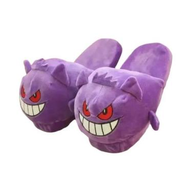 Imagem de Pantufas De Pelúcia Gengar Anime Com Sola Macia E Design Engraçado De 