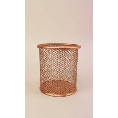 Imagem de Porta Canetas e Lápis Redondo Metal Rose Gold - Congratulations Store