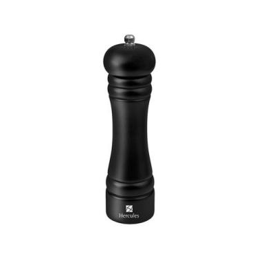 Imagem de Moedor Sal e Pimenta 20cm Madeira Soft Touch Preto Hercules