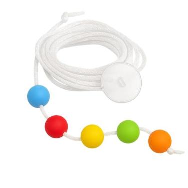 Imagem de Corda de Treinamento Visual TIESIF 3m com 5 Contas de Silicone