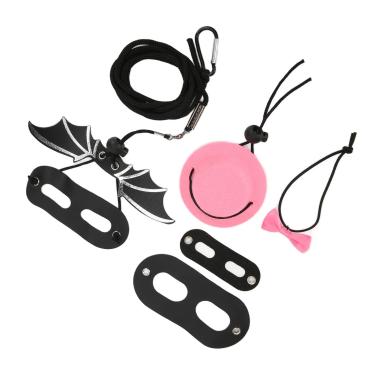 Imagem de Coleira de réptil, chapéu de tração de lagarto, conjunto de gravata borboleta, coleira de morcego de lagarto para répteis, kit de coleira de couro para pequenos animais de estimação (conjunto de chapéu rosa + corda de tração, G)