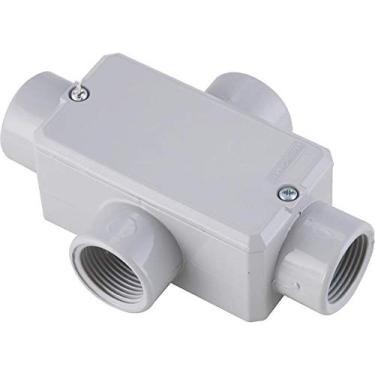 Imagem de CONDULETE EM ALUMINIO TIPO X 1.1 2 SEM ROSCA COM TAMPA E COM PINTURA EPOXI TRAMONTINA