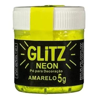 Imagem de Chicky Formas Pó Decorativo Glitz Neon Amarelo Brilha Na Luz Negra, 5g