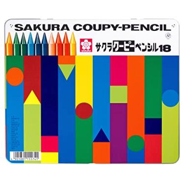 Imagem de SAKURA COUPY-PENCIL Estojo para lápis de cor FY18 de 18 cores (importação do Japão)