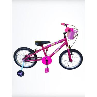 Imagem de Bicicleta Infantil Aro 16 Menina Com Adesivo De Personagens