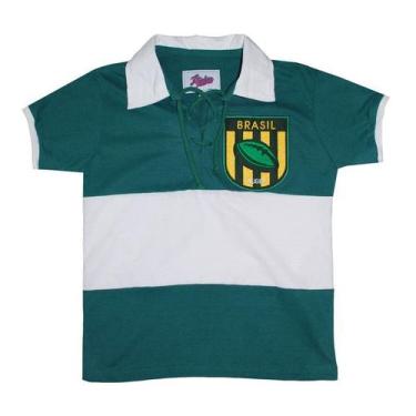 Imagem de Camisa Brasil Rugby Liga Retrô Infantil  Verde 8