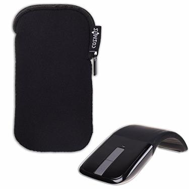 Imagem de Capa protetora de manga com zíper de neoprene preto COSMOS para Microsoft Arc Touch Mouse (preta)