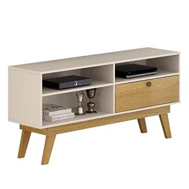 Imagem de Rack para Tv ate 60" Off white/Cinamomo Houston Valde Moveis