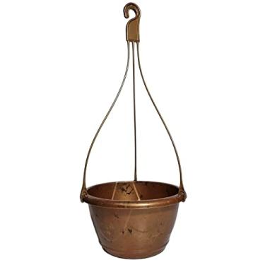 Imagem de Bacia 24cm com Haste para Jardim Suspenso Vaso anti-dengue Cor: Dourado