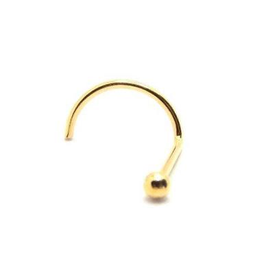 Imagem de Piercing De Ouro 18K De Nariz Nostril - Elegancy Joias