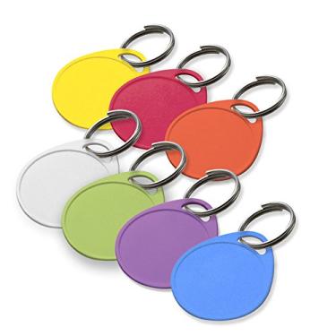 Imagem de Etiqueta de plástico Lucky Line 3.17 cm. pacote com 100 unidades. cores sortidas (25075)