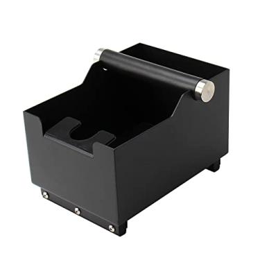 Imagem de Caixa de batida de café com base de estação de calcamento de café, caixa de café de aço inoxidável DIBTSA, caixa de café com suporte de filtro (preto)