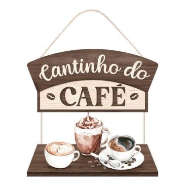 Imagem de Placa Decorativa Com Corda Para Cantinho Do Café 25X43 Mdf 6 Mm - Estú
