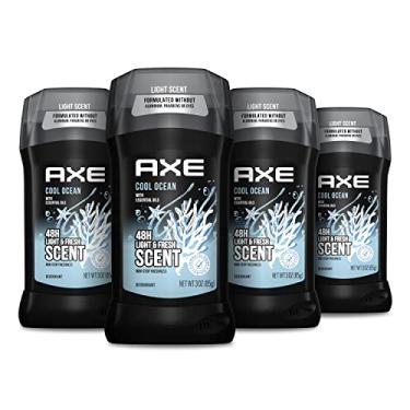 Imagem de AXE Desodorante em bastão masculino para proteção de odor de longa duração Cool Ocean All Day Fresh Scent Deo, sem alumínio, 85 g, 4 unidades