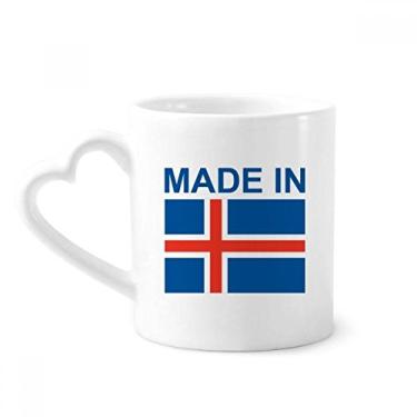 Imagem de Caneca Made In Iceland Country Love Coffee Ceramic Drinkware copo de coração de vidro
