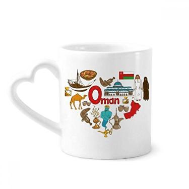 Imagem de Omã Love Heart Landscap Caneca Bandeira Nacional Café Cerâmica Copos Copo de Coração de Vidro