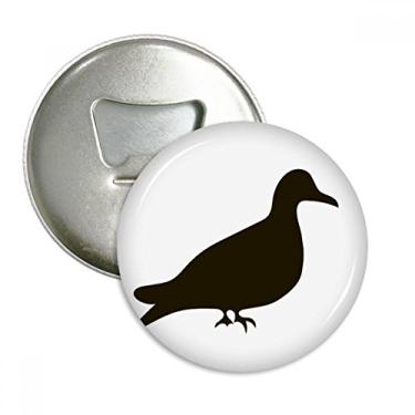 Imagem de Emblema multifuncional com ímã de geladeira e retrato de animal de pombo preto