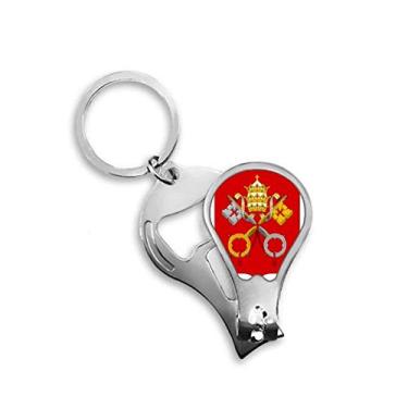 Imagem de Chaveiro abridor de cortador de unhas com emblema nacional da Europa da cidade do Vaticano