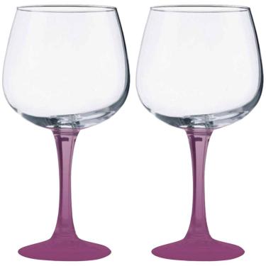 Imagem de Conjunto de Taças para Gin Vicrila Ibiza com Base Roxa 720 ml – 2 Peças