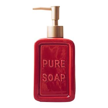 Imagem de Generic Dispensador de Sabonete Recarregável com Bomba Recipiente Portátil Reutilizável Garrafa de Bomba para Sabonete de Mesa Hidratante para Lavar O Corpo, Vermelho