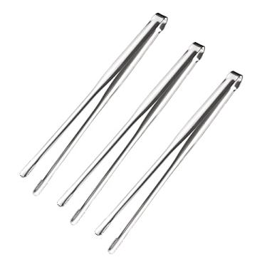 Imagem de UPTALY 3 peças de pinças finas de aço inoxidável SUS304 (30 cm), pinças japonesas para churrasco, engrossam as pinças Yakiniku, pegador de churrasco coreano, pegador de sushi transportador, pinça de bacon de cozinha