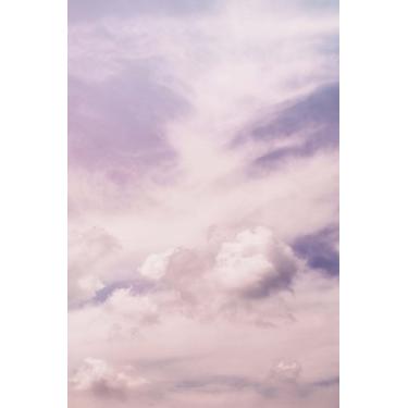 Imagem de Caderno: capa de nuvens rosa, 15,24 x 23,88 cm, 160 páginas pautadas, capa fosca