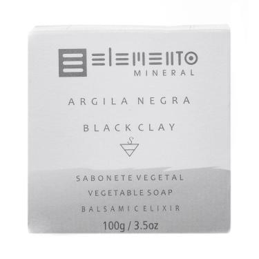 Imagem de Sabonete de Argila Negra Natural 100g  Elemento Mineral 
