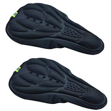 Imagem de Weite - Conjunto com 2 capas com almofadas de gel para selim, confortável, para homens e mulheres, supermacia, para bicicletas ergométricas e comuns