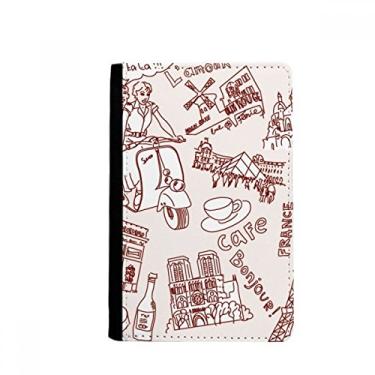 Imagem de Porta-passaporte com arco do triunfo da França Louvre Torre Eiffel Porta-cartões Notecase Burse