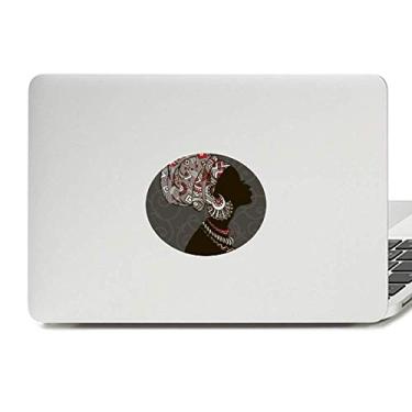 Imagem de Adesivo para laptop aborígene feminino africano, preto, vinil, emblema, adesivo para notebook