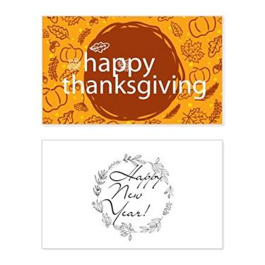 Imagem de Happy Thanksgiving Ilustration Pattern New Year Festival Greeting Card Bless Message Gift