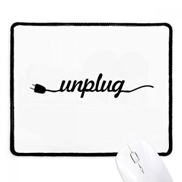 Imagem de Mousepad com citação desconectada, borda costurada, tapete de borracha para jogos