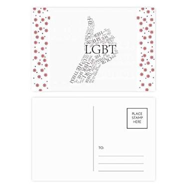 Imagem de LGBT Bandeira de Arco-íris Grande Natal Natal Flor Celebração Cartão Postal Bênção Cartão de Correio