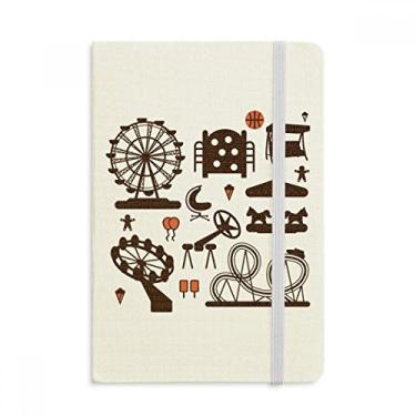 Imagem de Caderno de atividades para parque de diversões, preto, capa dura oficial, diário clássico